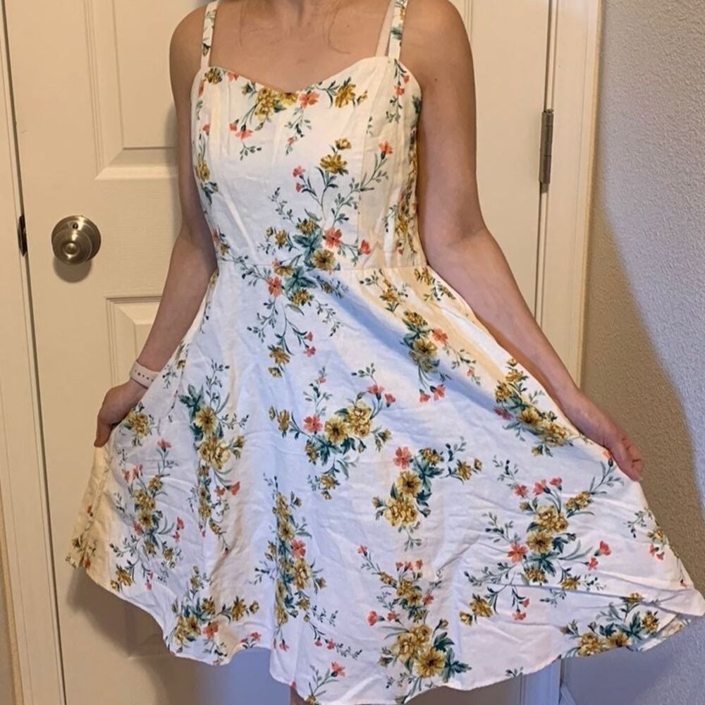 OLD NAVY SMOCKED LINEN DRESS LARGE